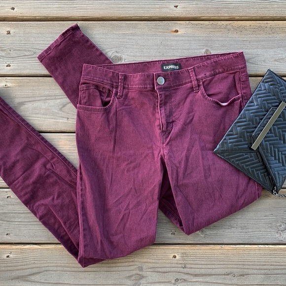 Express Mid Rise skinny jeans